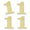 Big Dot of Happiness Gold Glitter 1 - No-Mess Real Gold Glitter Cut-Out Numbers - 1st Birthday Party Confetti - Set of 24